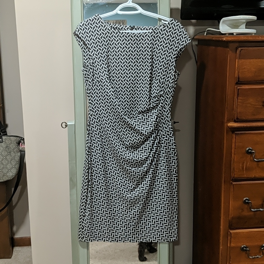 Anne Klein black and white dress size 8